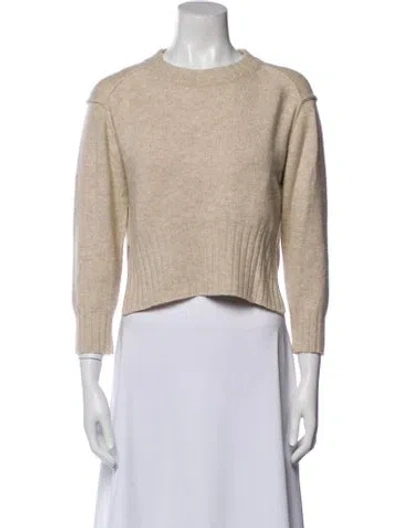 Pre-owned Loulou Studio Cashmere Crew Neck Sweater In Neutral