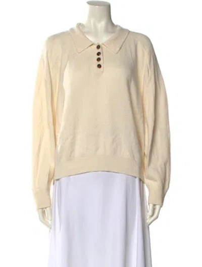 Pre-owned Loulou Studio Cashmere Crew Neck Sweater In Neutral