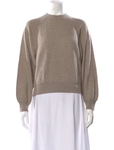 Pre-owned Loulou Studio Cashmere Crew Neck Sweater In Neutral