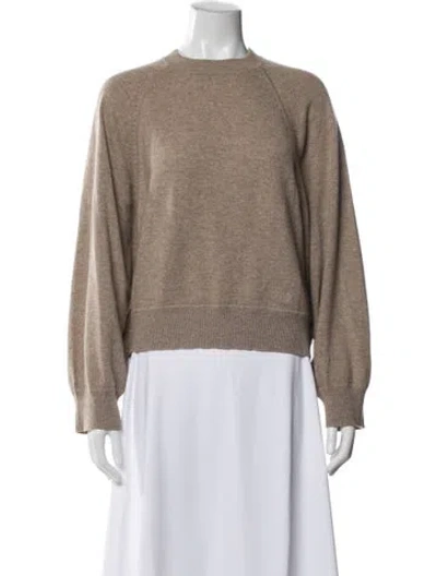 Pre-owned Loulou Studio Cashmere Crew Neck Sweater In Neutral