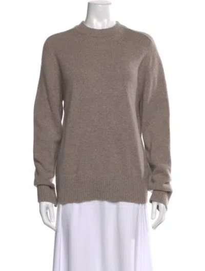 Pre-owned Loulou Studio Cashmere Crew Neck Sweater In Neutral