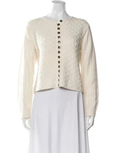 Pre-owned Loulou Studio Cashmere Crew Neck Sweater In Neutral