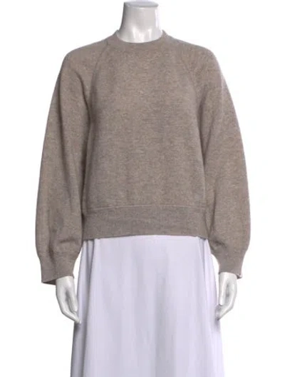 Pre-owned Loulou Studio Cashmere Crew Neck Sweater In Neutrals