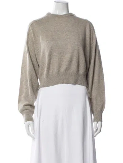 Pre-owned Loulou Studio Cashmere Crew Neck Sweater In Neutrals