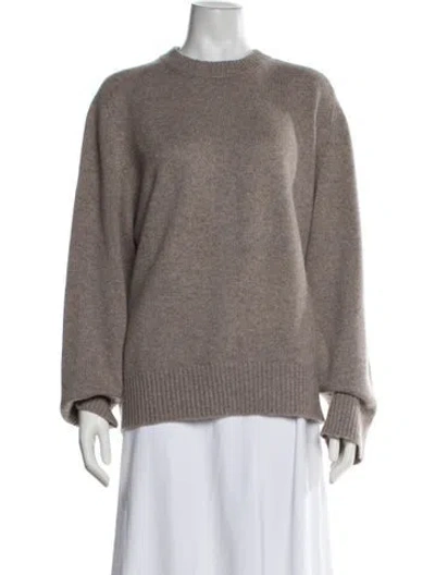 Pre-owned Loulou Studio Cashmere Crew Neck Sweater In Neutrals