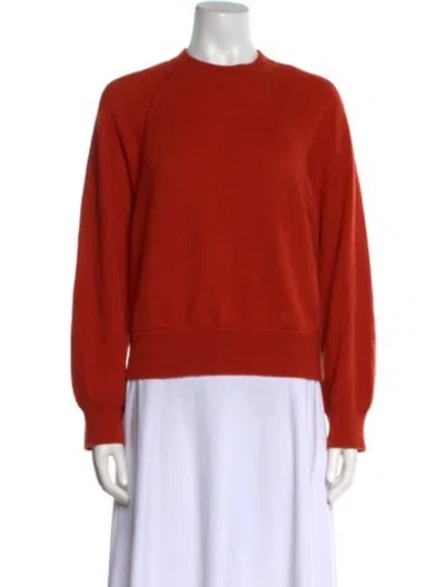 Pre-owned Loulou Studio Cashmere Crew Neck Sweater In Orange