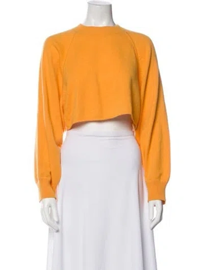 Pre-owned Loulou Studio Cashmere Crew Neck Sweater In Orange