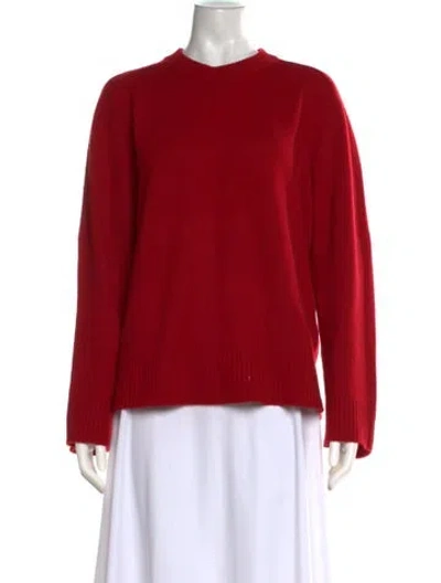 Pre-owned Loulou Studio Cashmere Crew Neck Sweater In Red