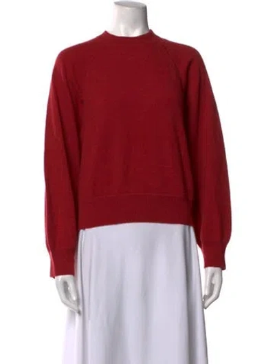 Pre-owned Loulou Studio Cashmere Crew Neck Sweater In Red