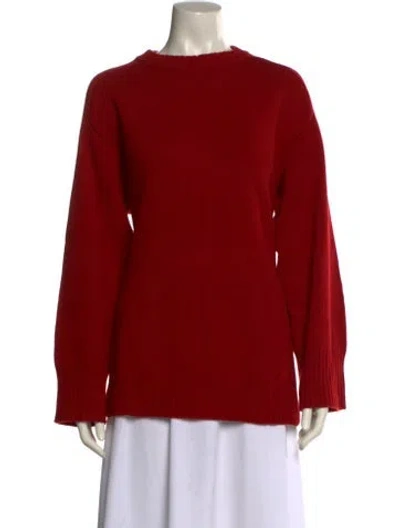 Pre-owned Loulou Studio Cashmere Crew Neck Sweater W/ Tags In Red