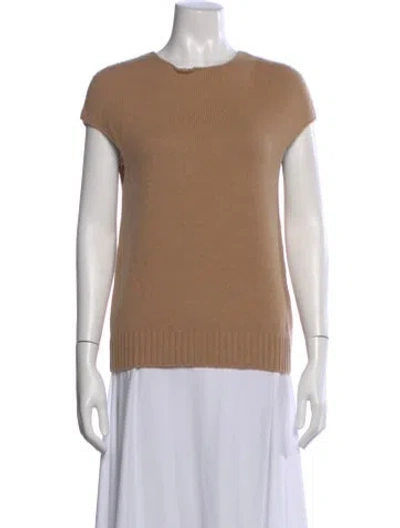 Pre-owned Loulou Studio Cashmere Crew Neck Top In Neutral