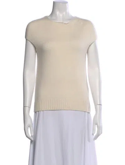 Pre-owned Loulou Studio Cashmere Crew Neck Top In Yellow