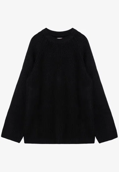 Loulou Studio Cashmere Crewneck Sweater In Black