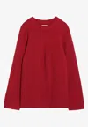 Loulou Studio Cashmere Crewneck Sweater In Burgundy