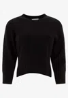 Loulou Studio Cashmere Cropped Sweater In Black
