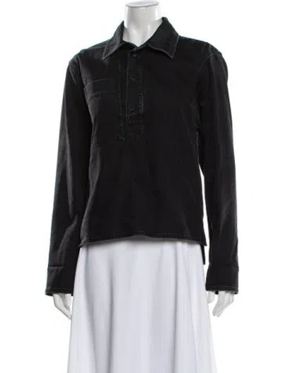 Pre-owned Loulou Studio Cashmere Denim Jacket In Black