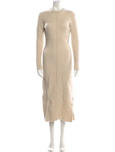 Pre-owned Loulou Studio Cashmere Long Dress In Neutral