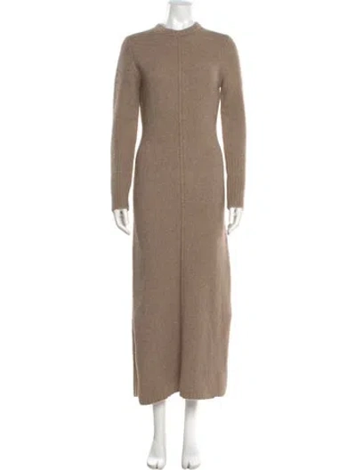 Pre-owned Loulou Studio Cashmere Long Dress In Neutral