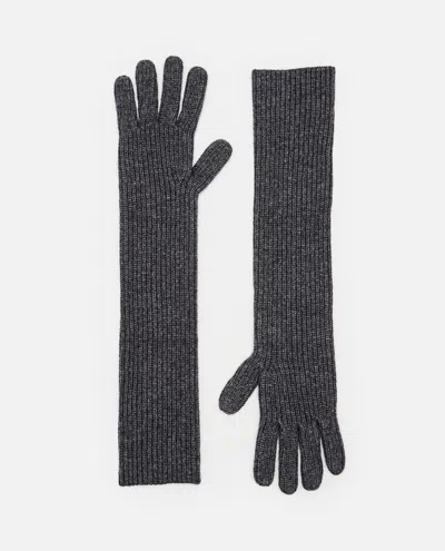 Loulou Studio Gray Milos Gloves In Anthracite Melange