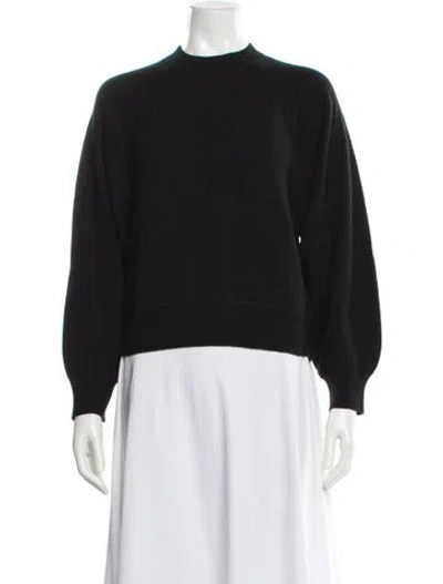 Pre-owned Loulou Studio Cashmere Mock Neck Sweater In Black