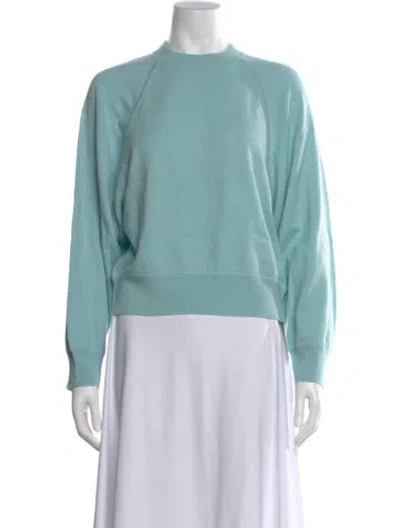 Pre-owned Loulou Studio Cashmere Mock Neck Sweater In Blue