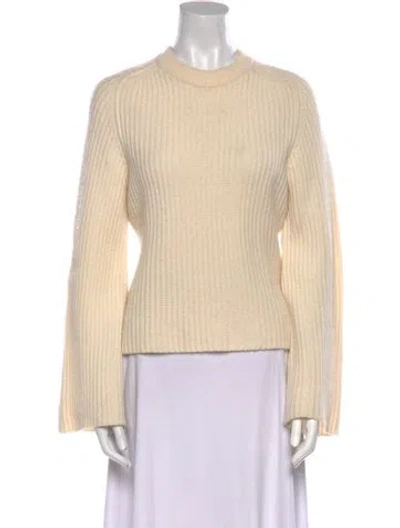 Pre-owned Loulou Studio Cashmere Mock Neck Sweater In Neutral