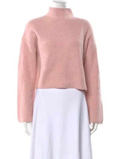 Pre-owned Loulou Studio Cashmere Mock Neck Sweater In Pink