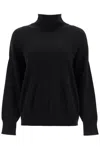 Loulou Studio Cashmere Drop-shoulder Turtleneck Sweater In Black