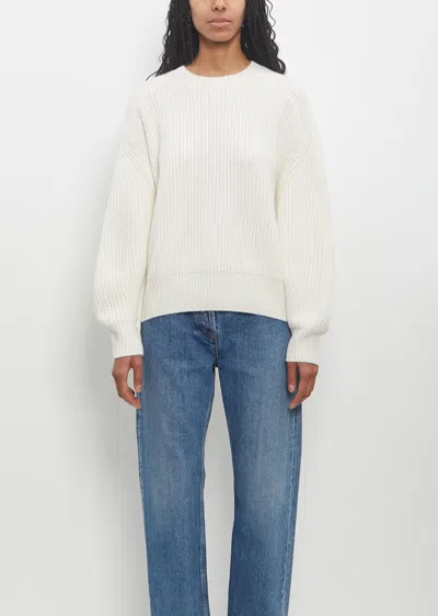 Loulou Studio Cashmere Nauru Round Neck Sweater In Ivory