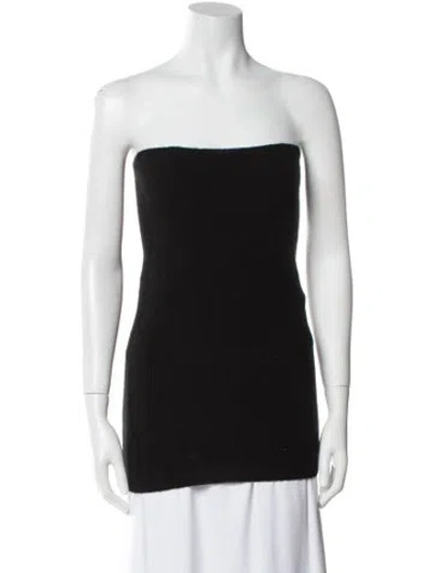 Pre-owned Loulou Studio Cashmere One-shoulder Sweater In Black