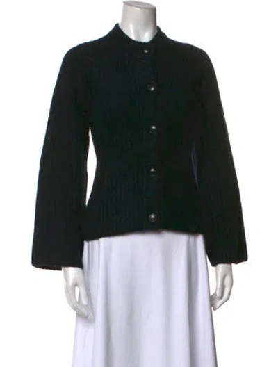 Pre-owned Loulou Studio Cashmere Open Front Sweater In Black