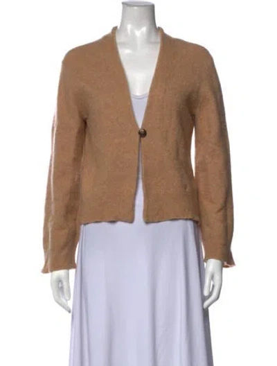 Pre-owned Loulou Studio Cashmere Open Front Sweater In Neutrals