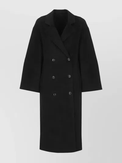 Loulou Studio Cashmere Oversized Double-breasted Coat In Black