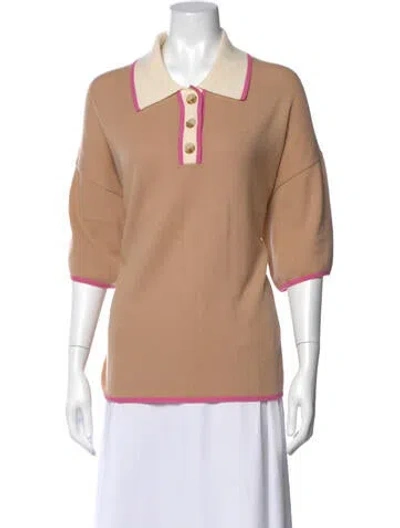 Pre-owned Loulou Studio Cashmere Patterned Sweater In Neutral