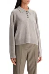 Loulou Studio Homere Cashmere Polo Sweater In Bloom Melange (grey)