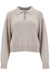 Loulou Studio Homere Cashmere Polo Sweater In Grey