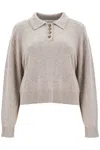 Loulou Studio Homere Cashmere Polo Sweater In Grey