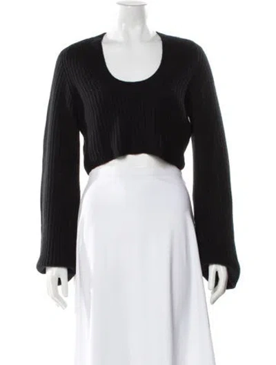 Pre-owned Loulou Studio Cashmere Scoop Neck Sweater In Black