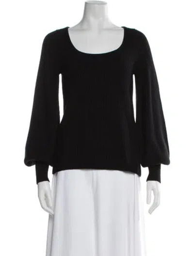 Pre-owned Loulou Studio Cashmere Scoop Neck Sweater In Black
