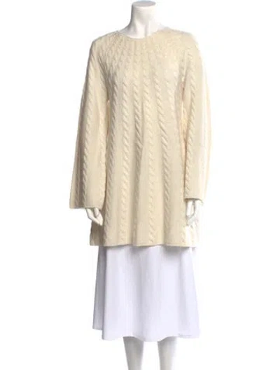 Pre-owned Loulou Studio Cashmere Scoop Neck Sweater In Neutral