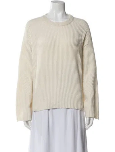 Pre-owned Loulou Studio Cashmere Scoop Neck Sweater In Neutral