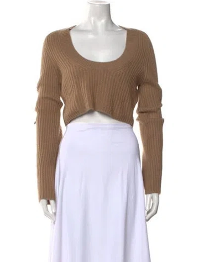 Pre-owned Loulou Studio Cashmere Scoop Neck Sweater W/ Tags In Brown