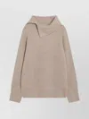 Loulou Studio Cashmere Sweater With Folded Collar And Long Sleeves In Brown