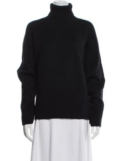 Pre-owned Loulou Studio Cashmere Turtleneck Sweater In Black