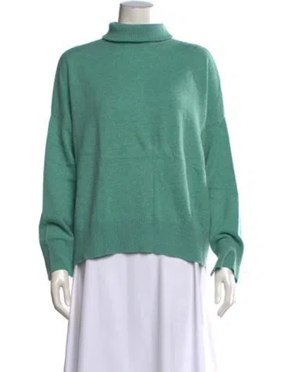 Pre-owned Loulou Studio Cashmere Turtleneck Sweater In Green