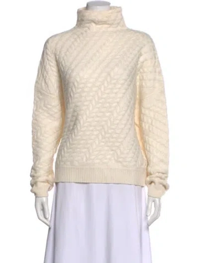 Pre-owned Loulou Studio Cashmere Turtleneck Sweater In Neutral