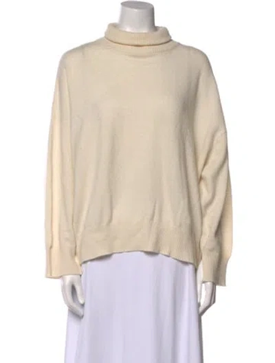 Pre-owned Loulou Studio Cashmere Turtleneck Sweater In Neutral
