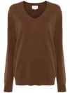 Loulou Studio Classic Col V In Brown