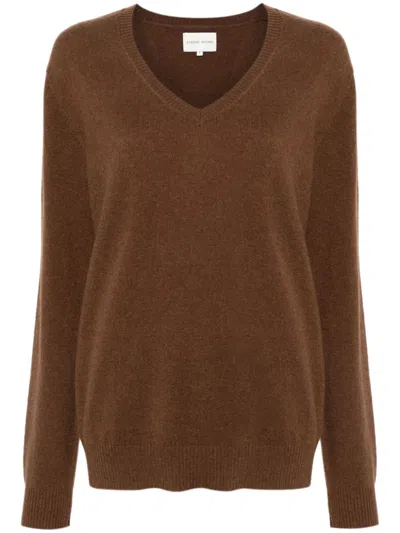 Loulou Studio Classic Col V In Brown