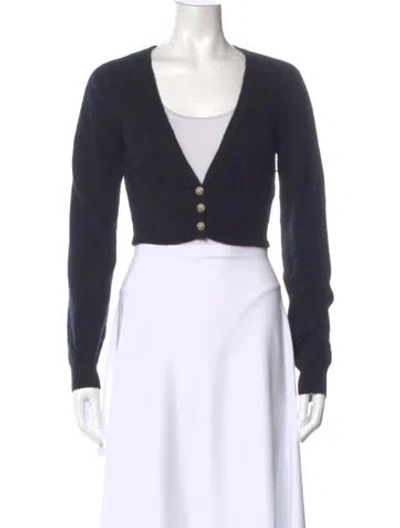 Pre-owned Loulou Studio Cashmere V-neck Sweater In Black